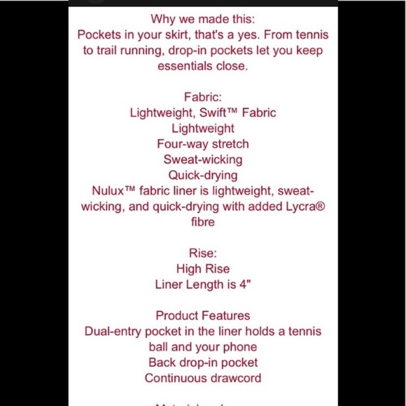 🔥LULULEMON HIGH RISE FLUTTER HEM SKIRT/SKORT-6,8,10🔥 - Picture 12 of 14